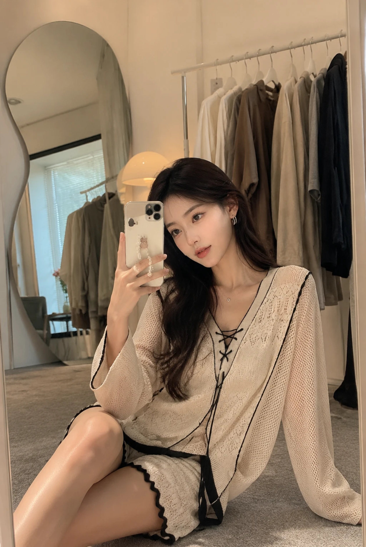Loose Breathable Knit Cover-Up Set Slimming Two-Piece - Style 0bc3c3 - Image 3
